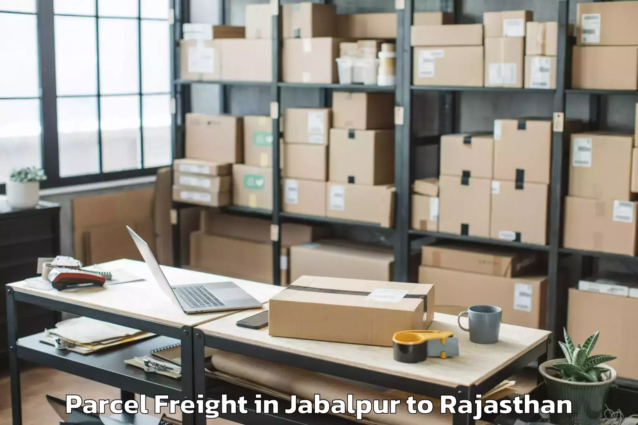 Easy Jabalpur to Madhav University Pindwara Parcel Freight Booking